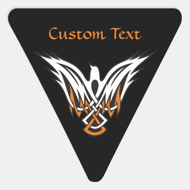 Adesivo Triangular Vinheta de triângulo de aves celtas (Criador carregado)