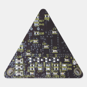 Adesivo Triangular Vinheta de triângulo de presente do Conselho de ci