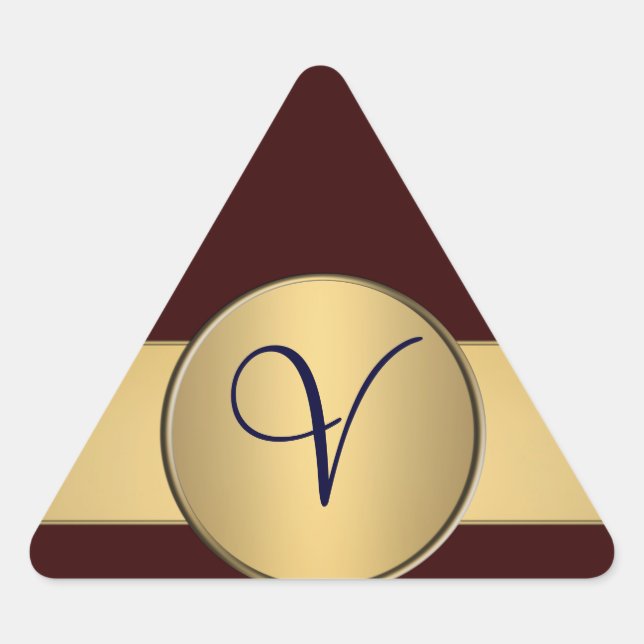 Adesivo Triangular Vinheta monográfica do triângulo - Personalizada (Frente)