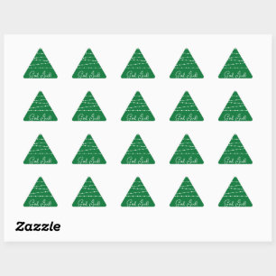 Adesivo Triangular Vinheta personalizada da árvore de Natal sueca