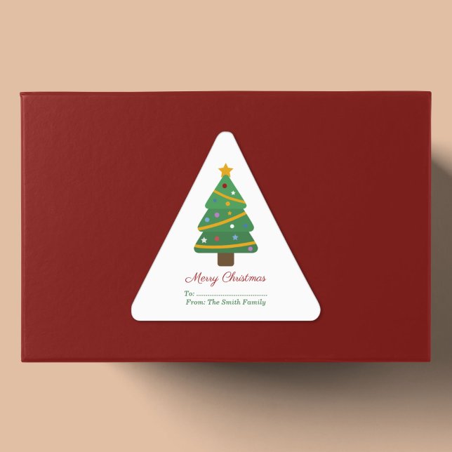 Adesivo Triangular Vinheta Triangular de Árvore Natal (Christmas Tree Triangle Sticker)