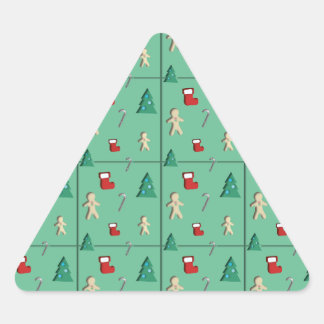 Adesivo Triangular Vinheta triangular de papel de Natal