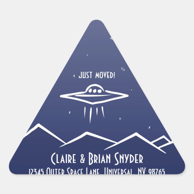 Adesivo Triangular Vinhetas de Envelope Movimentado Céu Personalizado (Frente)