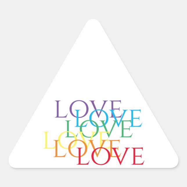 Adesivo Triangular Vinhetas de triângulo do amor de galinha (Frente)
