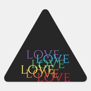 Adesivo Triangular Vinhetas de triângulo LOVE II