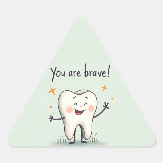 Adesivo Triangular Vinhetas para pequenos dentistas (Frente)