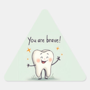 Adesivo Triangular Vinhetas para pequenos dentistas