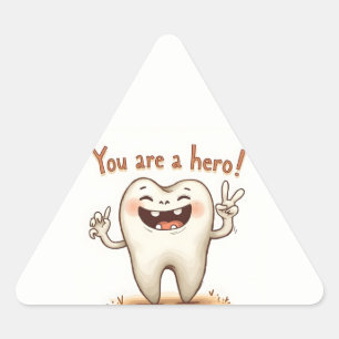 Adesivo Triangular Vinhetas para pequenos dentistas