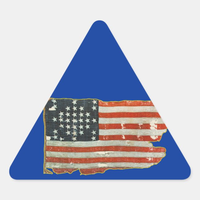 Adesivo Triangular Vintage Anti-Flag Stickers (Frente)