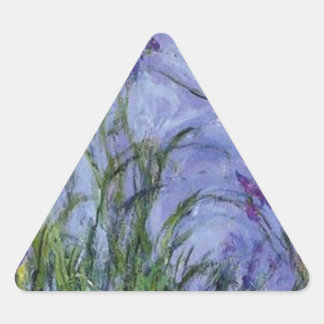 Adesivo Triangular vintage flores lilac-irises-1917 monet.