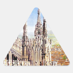 Adesivo Triangular Vintage Milano Viagem
