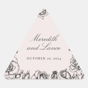 Adesivo Triangular Vintage Rosa Border Pink Wedkers