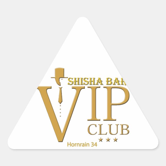 Adesivo Triangular VIP Shisha artigo de fã (Frente)