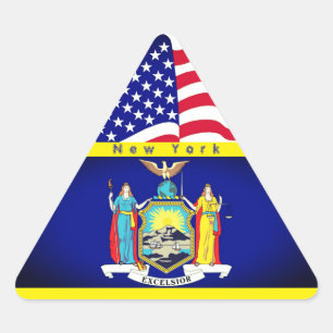 Adesivo Triangular Visite o New York Sticker