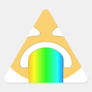 Adesivo Triangular vômito do arco-íris emoji