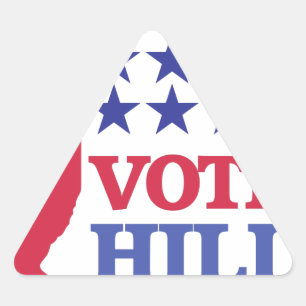 Adesivo Triangular votação na hillary