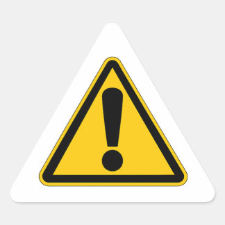 Adesivo Triangular Warning Sticker