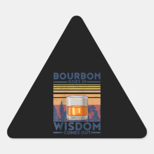 Adesivo Triangular Whiskey Bourbon sai na sabedoria