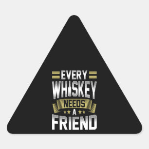 Adesivo Triangular Whiskey Lover Todo Whiskey Precisa De Um Amigo
