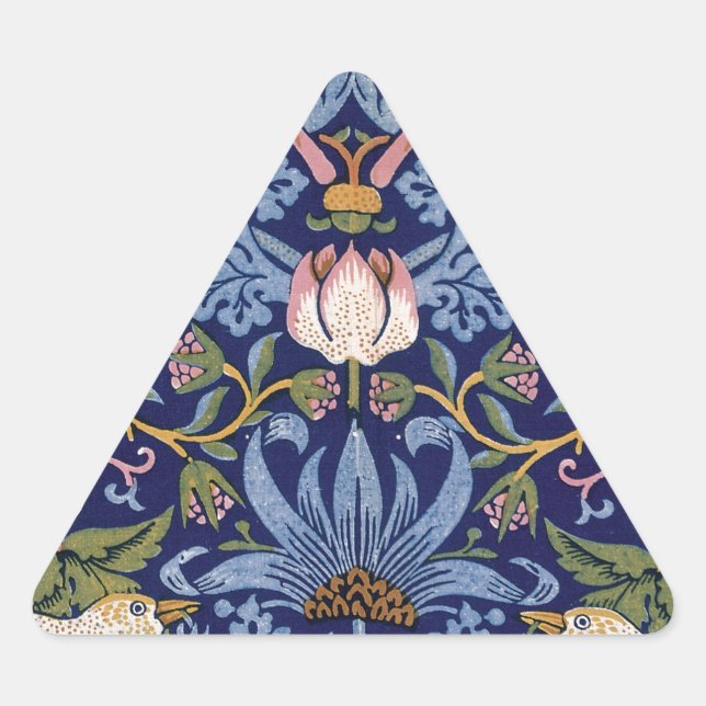 Adesivo Triangular William Morris Strawberry Thief (Frente)