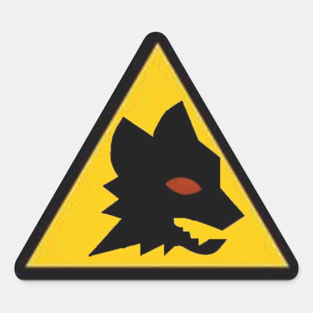 Adesivo Triangular Wolf Crossing (Frente)