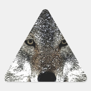 Adesivo Triangular Wolf Eyes