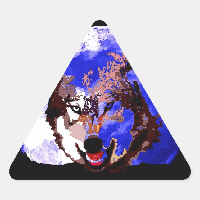 Adesivo Triangular Wolf & Full Moon (Frente)