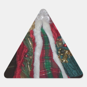 Adesivo Triangular Xadrez Real Papais noeis Hohoho Feliz Natal