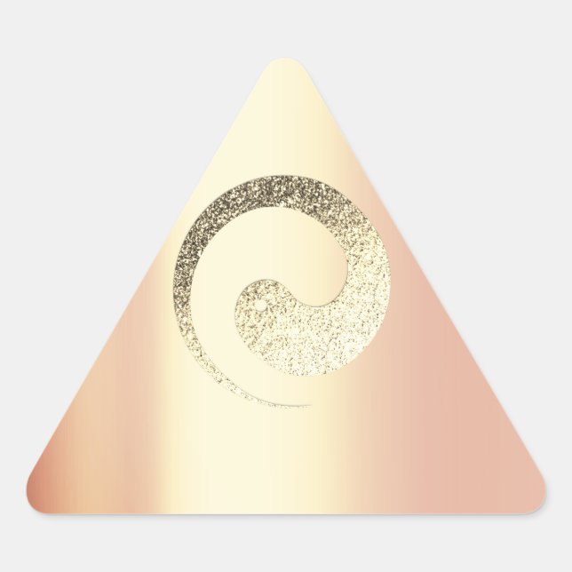 Adesivo Triangular Ying Yang Balance Rosa Dourado Pace Triangal Espir (Frente)