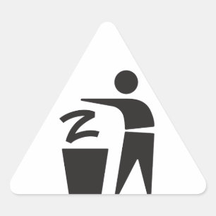 Adesivo Triangular Z para o lixo
