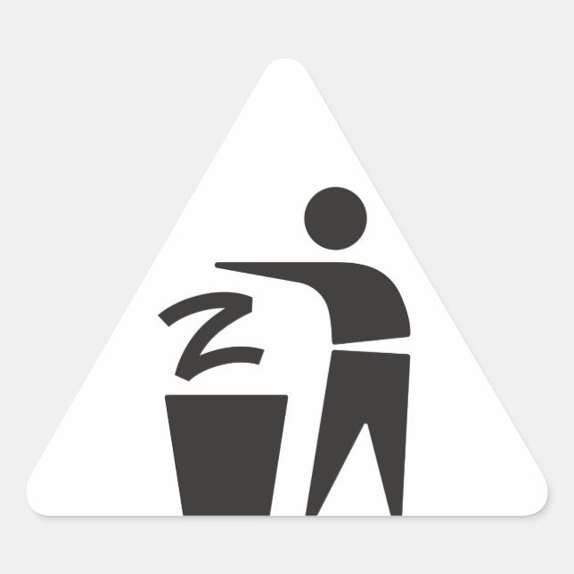 Adesivo Triangular Z para o lixo (Frente)
