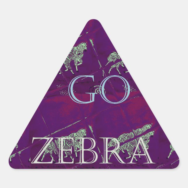 Adesivo Triangular Zebra Print Décor: Um Design divertido (Frente)