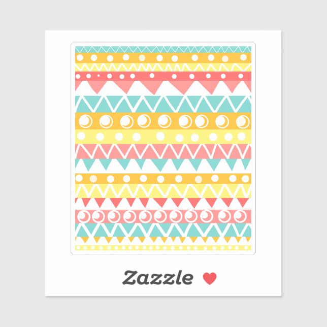 Adesivo Triângulos E Círculos Coloridos (Folha)