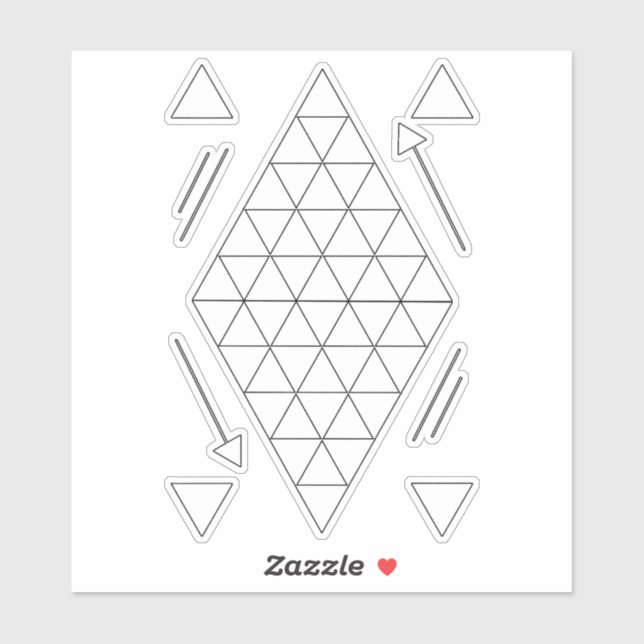 Adesivo Triângulos Geométricos Brancos (Folha)