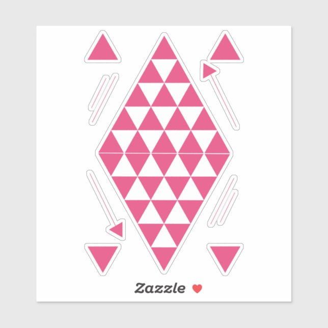 Adesivo Triângulos Geométricos Rosa (Folha)