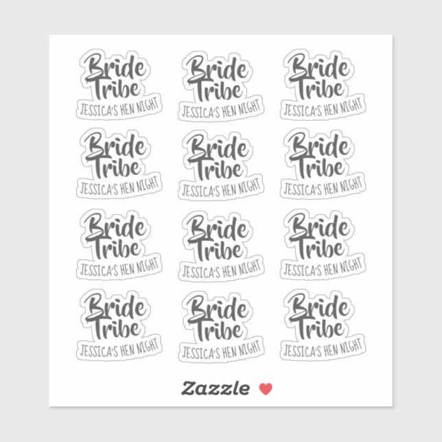 Adesivo Tribo da Noiva Personalizada Noite de Galinha (Folha)