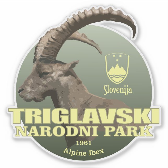 Adesivo Triglav NP (Ibex Alpino) WT (Frente)