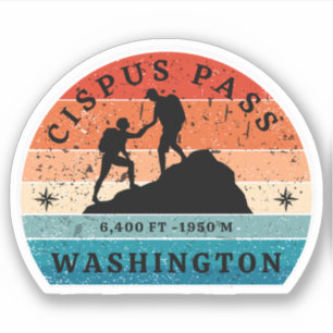 Adesivo trilha cipus pass washington alpine trials