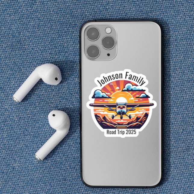 Adesivo Trilha de Estrada da Família Personalizada Montanh (Criador carregado)