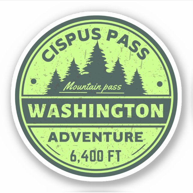 Adesivo trilha do cipus pass washington alpine trials (Frente)