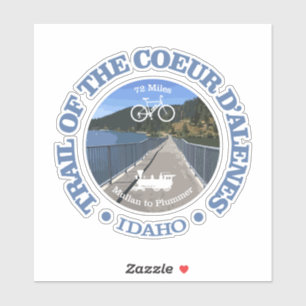 Adesivo Trilha do Coeur d'Alene (ciclismo c)