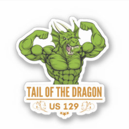 Adesivo Trilha do Dragon Deals Gap - Viagem de Moto-Ciclo