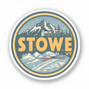 Adesivo Trilhas de esqui ao ar livre no inverno em Stowe, 