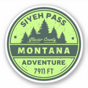 Adesivo trilhas para caminhada em Siyeh Pass Montana