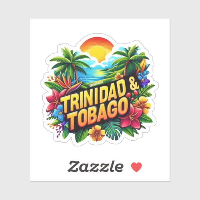 Adesivo Trinidad e Tabago (Folha)