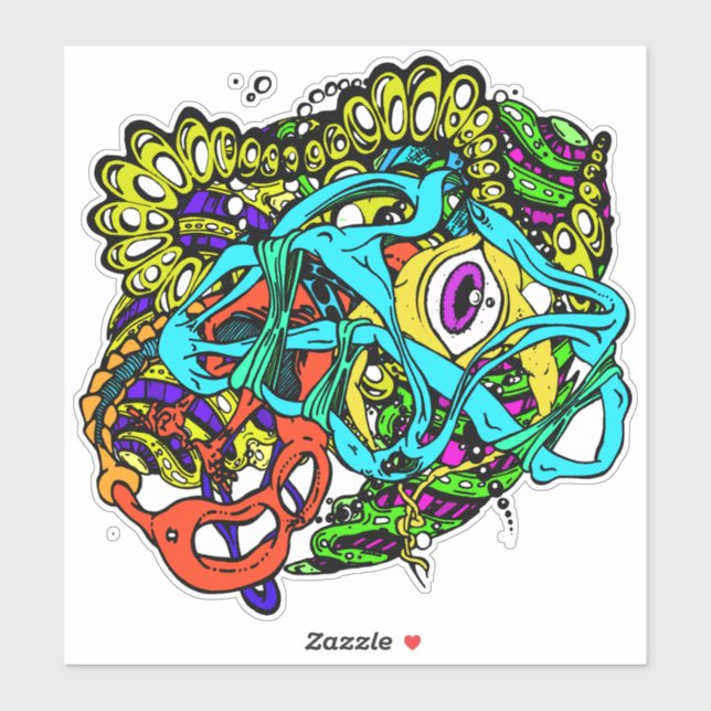 Adesivo Trip. grafite da Arte da Rua do Abstrato (Folha)