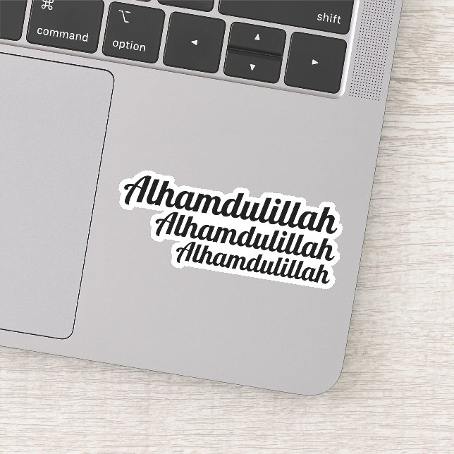 Adesivo Triple Alhamdulillah Typografia (Detalhe)