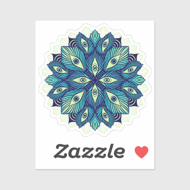 Adesivo Trippy Psychedelic Eyes Arte Surreal Floral (Folha)