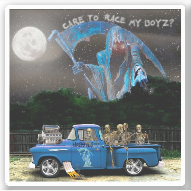 Adesivo Tripulação de Caminhão Azul (Frente)