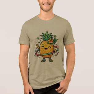 Adesivo Tropical Fofo de Abacaxi Kawaii com Hula H